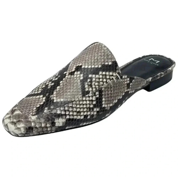 Marc Fisher Shoes - Marc Fisher LTD Pam2 Snake Embossed Leather Womens Flat Mules
